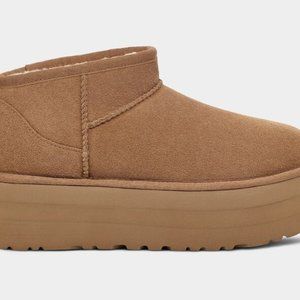 UGG Classic Ultra Mini Platform, Size 7, Chestnut